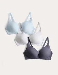 Pk Non Wired Plunge T-Shirt Bras A-E Grey Mix female
