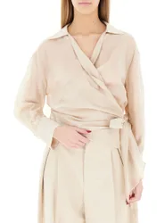 VICOLO Blusa con fiocco BEIGE M