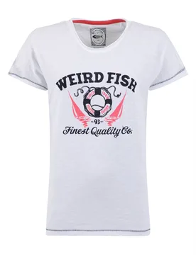 Weird Fish South Shore Front Print Graphic T-Shirt Size 12 - offers all-offers offers womens-2-for-40-tees offers womens-offers sale all-sale sale wom - White - FashionsVida
