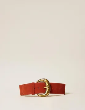Twinset Ceinture en cuir velours - TWINSET - FashionsVida