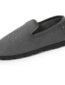 Chaussons charentaises Blason Gris gris chiné 45 - Isotoner - FashionsVida