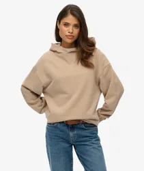 Superdry Damen Studios Hoodie Beige - Größe: 34