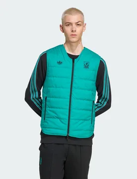 Gilet Terrace Icons Liverpool FC S Black / Sea Green - Adidas - FashionsVida