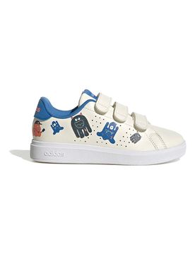 Sneakers bianche con dettagli blu e chiusura a strappo Advantage Base 2.0 Cf C 33