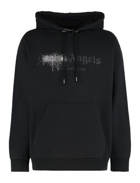 Rhinestone-embellished Logo Print Hoodie