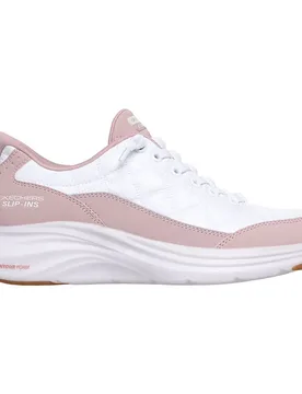 Baskets Slip-ins Contour Foam White Mesh / Lavender Duraleather / Leather / Trim EU 40 - Skechers - FashionsVida