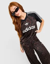 Snake Satin Football T-Shirt - Damen, Braun - female - Size: S