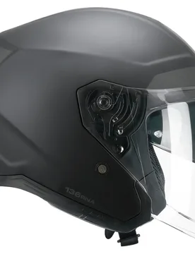 Casco Moto Jet 136F RNA FIBRA MONO Nero opaco taglia XL - Cgm - FashionsVida