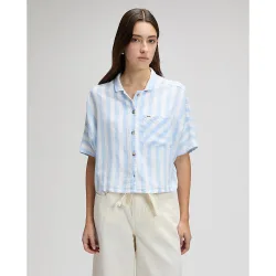 Camisa de mujer de manga corta a rayas
