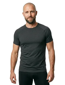 Maglietta A Maniche Corte Crew Active 365 Black Melange XL - Odlo - FashionsVida