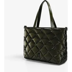 Bolso shopper de nailon efecto acolchado