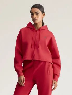 Felpa con cappuccio by Stella McCartney Sportswear Cropped 2XS Soft Carmine - Adidas - FashionsVida