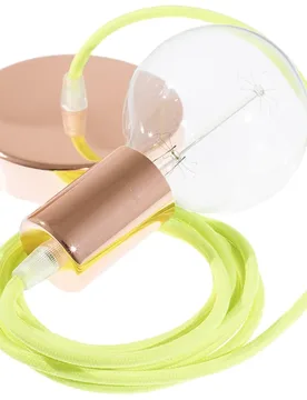Cables Suspension Luminaire Rf10 1 M Neon Orange / Copper One Size - Creative - FashionsVida