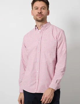 Men's Red Check Long Sleeve Shirt Size: Large - Red - Size: L - Debenhams - FashionsVida
