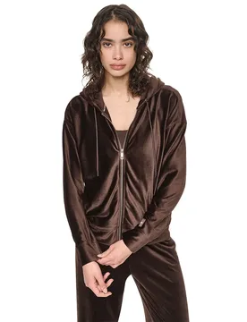 Sweat-shirt à Zip Dw4000352 Espresso Brown L - DKNY - FashionsVida