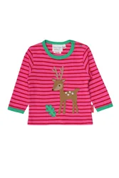 Kids 100% Cotton Fawn Applique T-Shirt