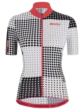 Maglia A Maniche Corte Tono Sfera Black - Santini - FashionsVida