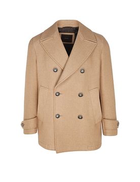 Wollmantel beige 54 herren