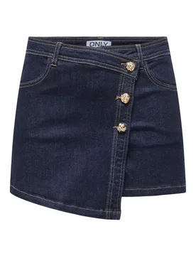 Short - ONLLILLIE REG GOLD BUT DNM SKORT BJ - XS bis XL - für Damen - Größe XL - blau - Frauen - female - Only - FashionsVida