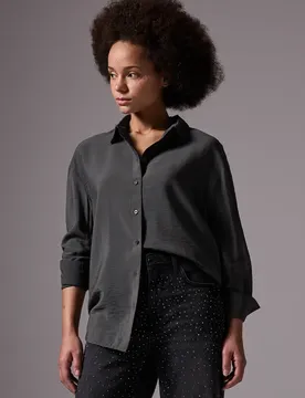 Street One Relaxed Fit Oversize Bluse female Grau