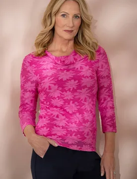 Jacquard Top - Rose - Size: XL - Anna Rose - FashionsVida