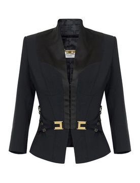 Giacca in crepe e raso stretch