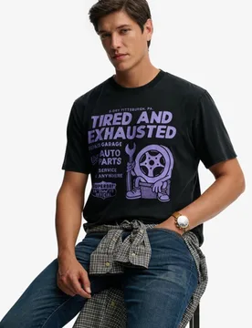 Superdry Herren Locker Geschnittenes Local Business T-shirt Black - Größe: L - 39.99 - FashionsVida