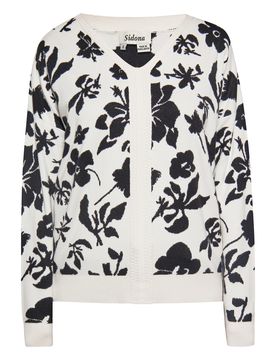 Sidona Jersey negro / blanco lana