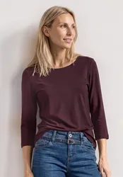 Arm Shirt mit U-Boot-Ausschnitt female Rot