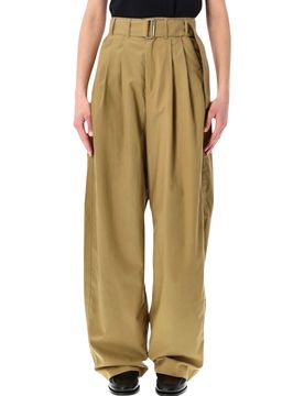 High-Rise Fluid Trousers with Removable Belt - Size 36