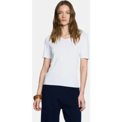 Jersey de mujer cuello pico, manga corta