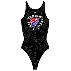 New Zealand Shield Swimsuit Black 7-8 Years Girls