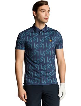 Lyle Polo Monogram Printed, navy/petrol xl