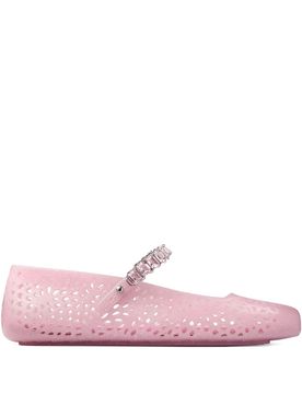 Mini Translucent Sandal with Crystal Embellishments