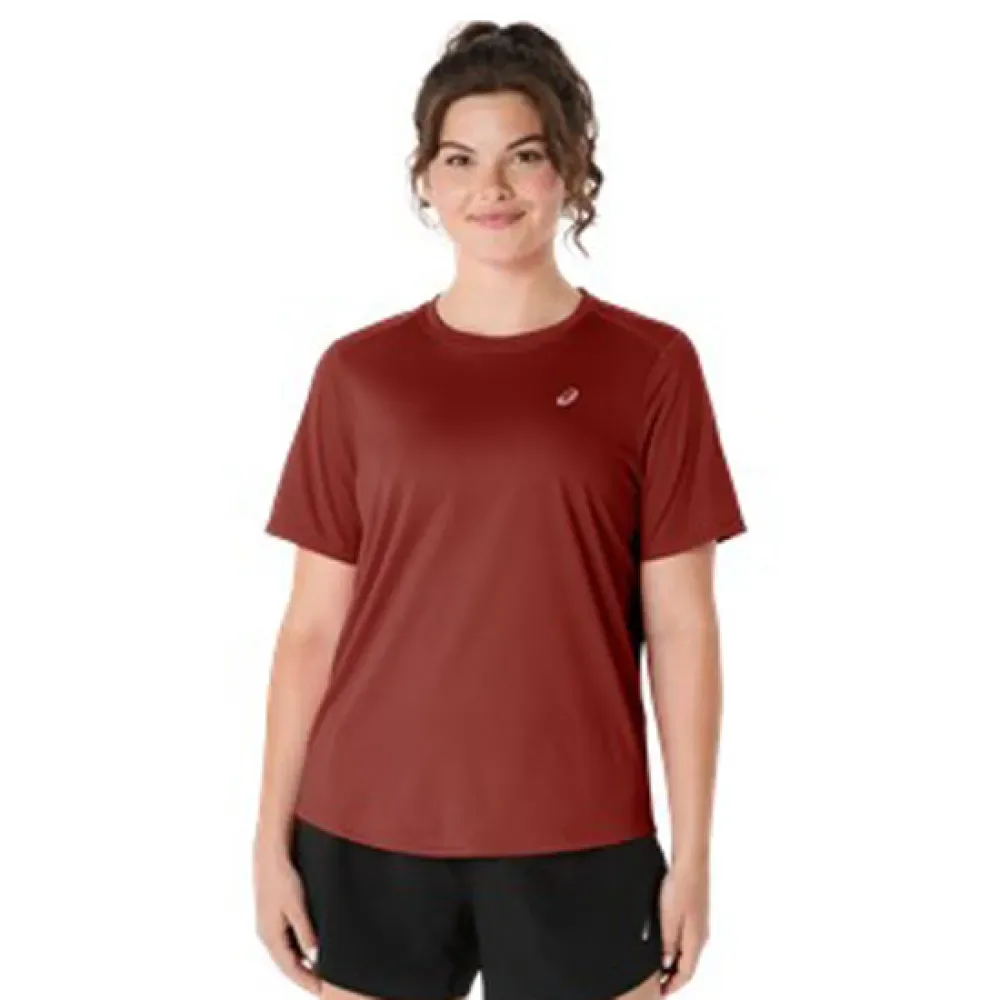 Core Short Sleeve T-shirt Singed Red L Women - Asics - FashionsVida