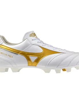 Chaussures De Football Morelia Ii Pro Fg White / Football Gold / Galaxy Silver EU 45 - Mizuno - FashionsVida