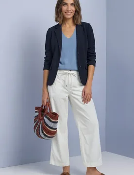 Basic Blazer mit Struktur female Blau - Street One - FashionsVida