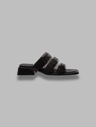 Lordette black buckled sandals