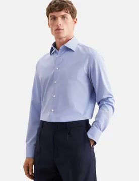 Slim Business Hemd Gestreift Blau 42 - Seidensticker - FashionsVida