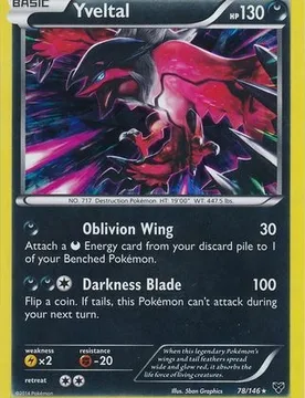 Pokemon XY Base Set 78/146 Yveltal (Shatter Holo) - Pokémon - FashionsVida