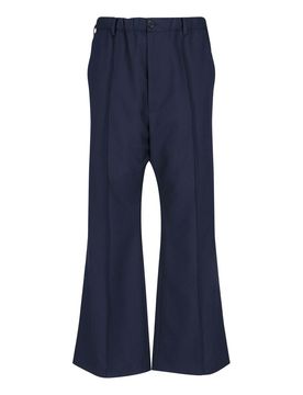 Pantaloni Bootcut In Lana Vergine