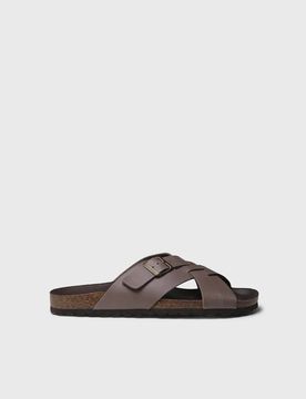 Sandalias de hombre de piel con tiras cruzadas | GALATSI-PE