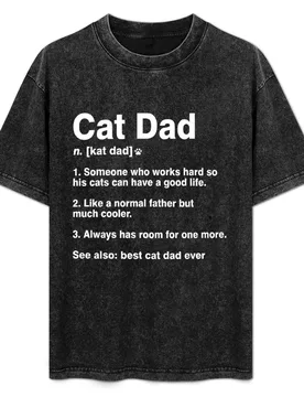 Cat Dad Definition Funny Meaning Cat Lover Father Gift T-Shirt Construction Work Tee Shirt - Aliexpress - FashionsVida