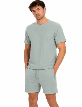 Mens T-Shirt & Short Set - Sage Green - Size 2xl - J.J.Willis - FashionsVida