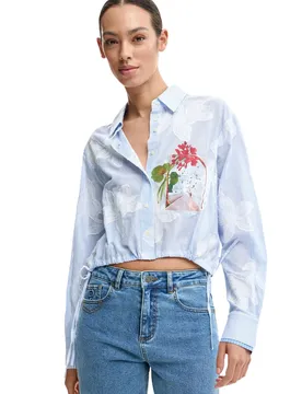 Desigual Damen Hemd Azurblau 514676
