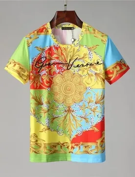 Men's and Women's Summer T-shirts 3D Printed Baroque Royal Luxury Small Floral Round Neck Short Sleeve Loose Oversized Nice Top - Aliexpress - FashionsVida
