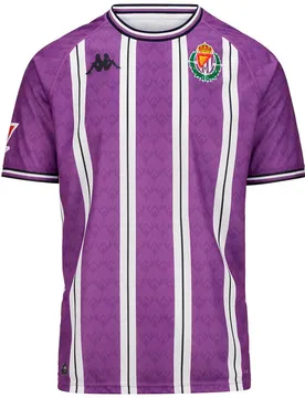 T-shirt à Manches Courtes Domicile Real Valladolid Cf Kombat 24/25 Violet / White / Grey / Sponsor M