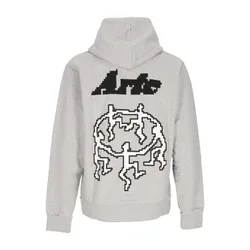 Felpa Leggera Cappuccio Uomo Pixel Dancers Hoodie Grey