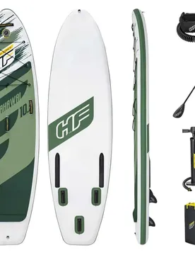 Ensemble De Paddle Surf Gonflable Hydro-force Kahawai 10´2´´ White / Gren / Yellow 309.9 cm unisex