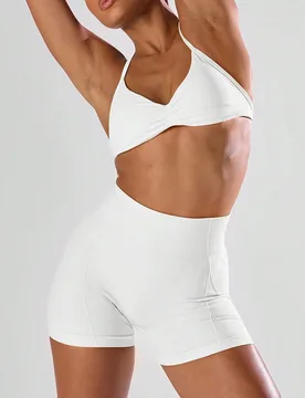 Pantalones cortos mini de cintura alta cómodos y activos para entrenamiento, gimnasio, correr, club de running, pádel, tenis, pickleball, gimnasio, - Shein - FashionsVida